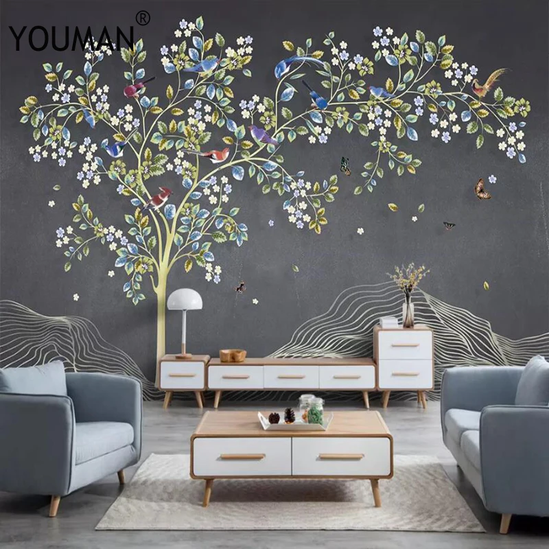 

Wallpapers YOUMAN 3D Stereo Photo Wallpaper 3D Wall Murals Desktops Wall Murals Black Flower Bedroom Wallpaper for KTV Bar Room