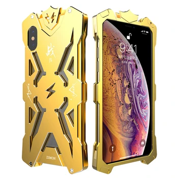 

Zimon Case For iphone XR Luxury Aviation Aluminum Back Cover For iPhone XS Metal Armor Protective Shell For iphone xs max Case