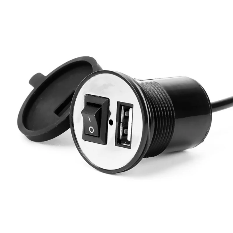 دراجة نارية USB شاحن سيارة مع التبديل للماء USB للهاتف المحمول شاحن 12 V جديد