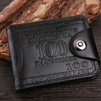 

1 Pcs Men Wallet Purse Short Design Dollar Pattern Vintage for Coin Money Cards Business OH66