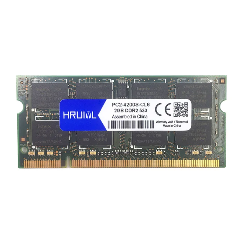 HRUIYL DDR2 1 Гб 2 Гб PC2-4200S DDR 2 533 МГц 1G 2G PC2 4200 533 МГц Sodimm ноутбук Память ram Memoria DIMM