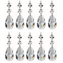 H& D 20 шт. подвески-каплевидные хрустальные подвески для люстры стеклянные подвески бусины