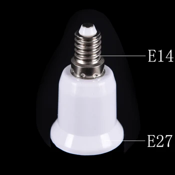 

5pcs New E14 to E27 Base Screw Flame-retardant PBT plastic Converter Light Lamp Bulb Holder Adapter Socket Converter