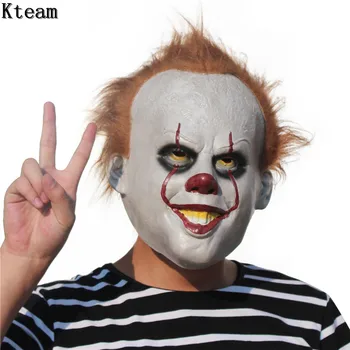 

2017 Hot Movie Stephen King's It Mask Pennywise Clown Joker Head Mask Halloween 2017 Cosplay Scary Clown Face Masks Toys