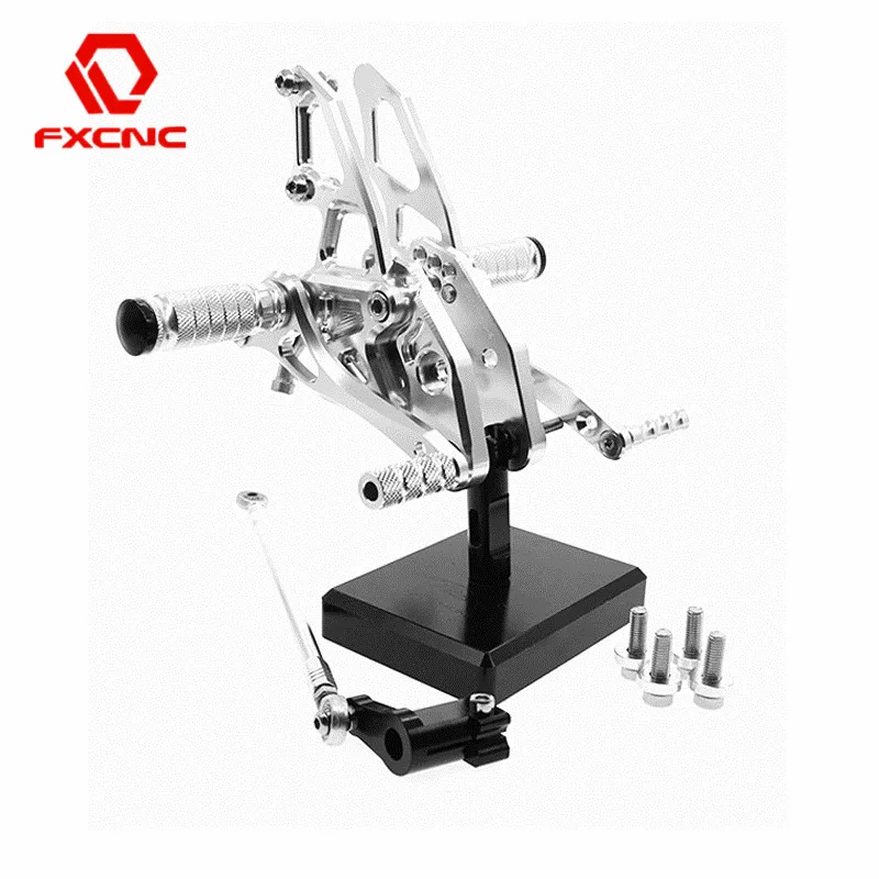 FXCNC Алюминиевый Регулируемый мотоцикл Rearsets задний Набор Подножки педаль