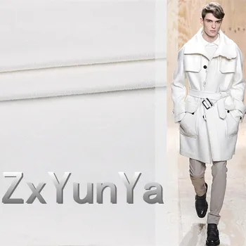 

New 148cm wide 95% cashmere wool fabric quality white short cashmere fabric autumn and winter wool coat fabric
