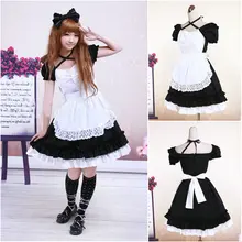 Kunden zu bestellen! V-1081 Schwarz Baumwolle Kurzen ärmeln Gothic Lolita Kleid schuluniform Halloween Cosplay Cocktailkleid