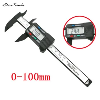 

100mm/4inch LCD Digital Electronic Carbon Fiber Vernier Caliper Gauge Micrometer Digital Caliper LR44 Battery Digital Caliper