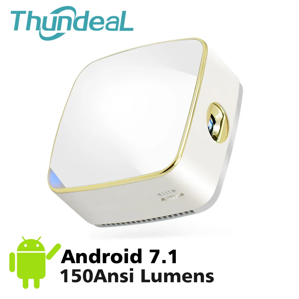 ThundeaL T10 DLP проектор Android 7 1 Мини Wi Fi Bluetooth 4200 мА/ч Батарея Пико Карманный HD
