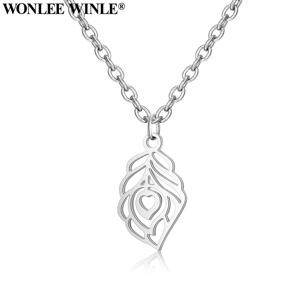 Wonlee Winle Золотая Очаровательная подвеска в форме листа ожерелье для женщин DIY