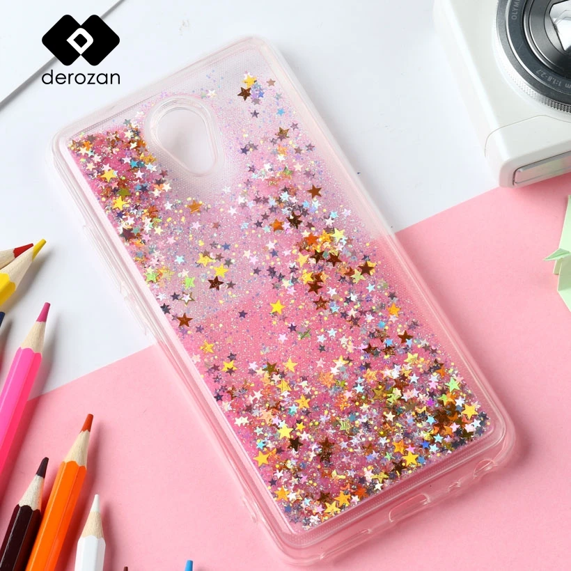 

DEROZAN Cases For Meizu M5 Note Case Meilan Note 5 M6 M6S S6 6 MX6 M711Q M711C M681Q Cover Glitter Quicksand Liquid Back Covers