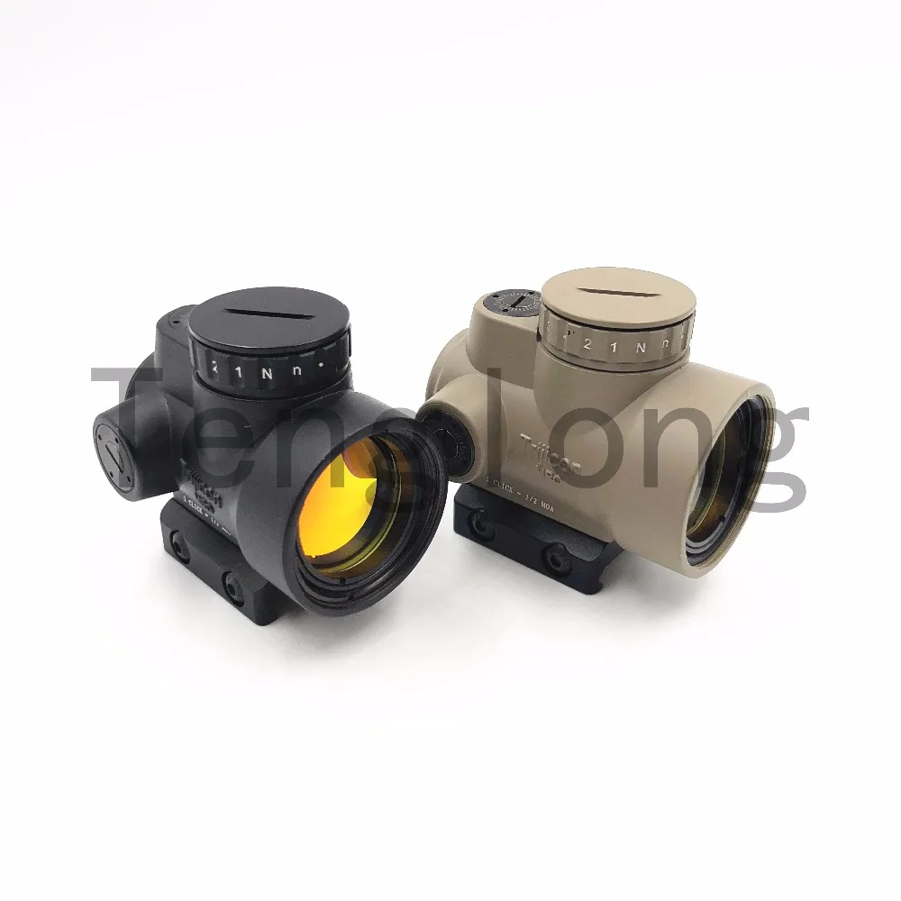 

MRO Style Red Dot Sight Holographic Sight Reflex Sight Airsoft Toy with Low Mount (Black / Tan)