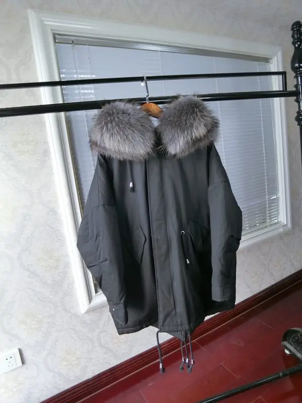 5 OFTBUY бренд, зимняя куртка, Женская парка, верхняя одежда, парки, натуральный мех енота, пальто, белый утиный пух, теплая плотная куртка - Цвет: 5