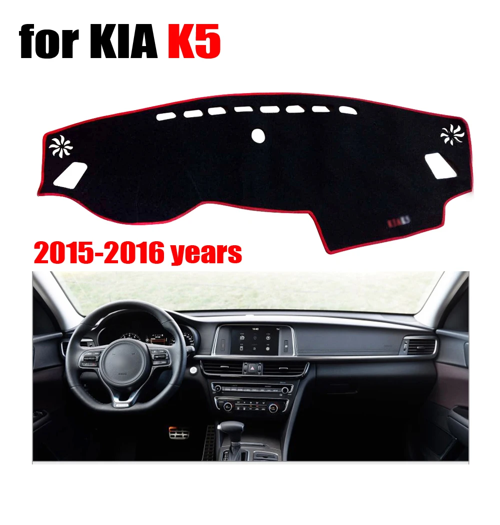 RKAC Car dashboard cover mat for KIA K5 2015 2016 years Left hand drive