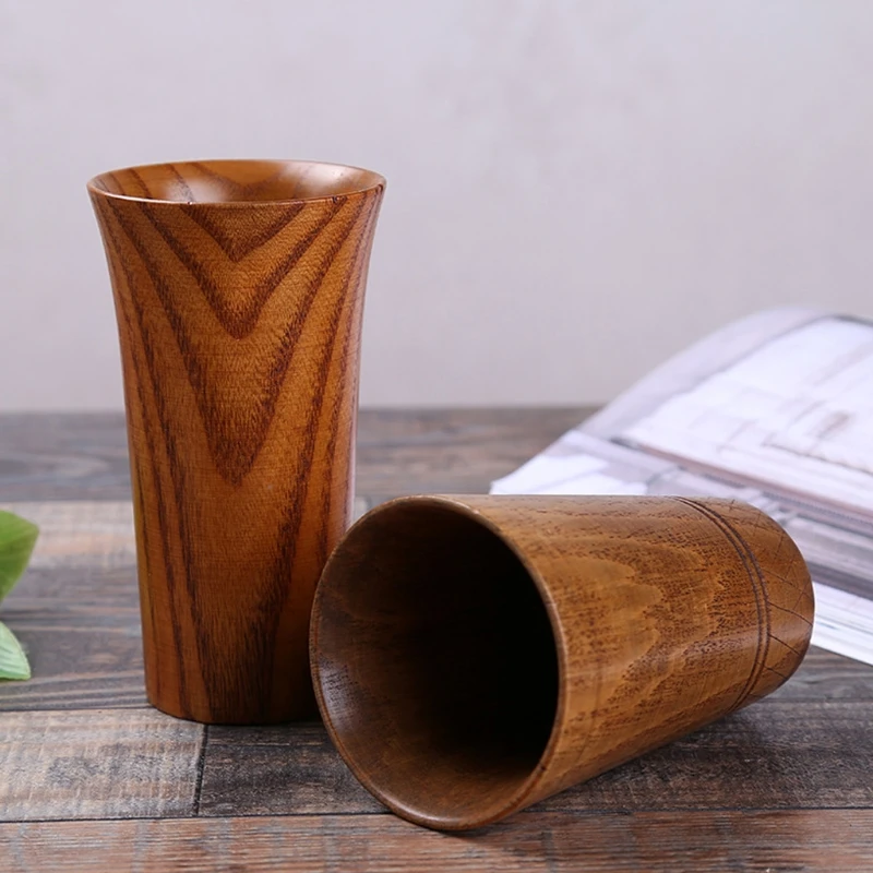 

1Pc Handmade Natural Wood Tea Drinking Cup Beer Coffee Mug Milk Container