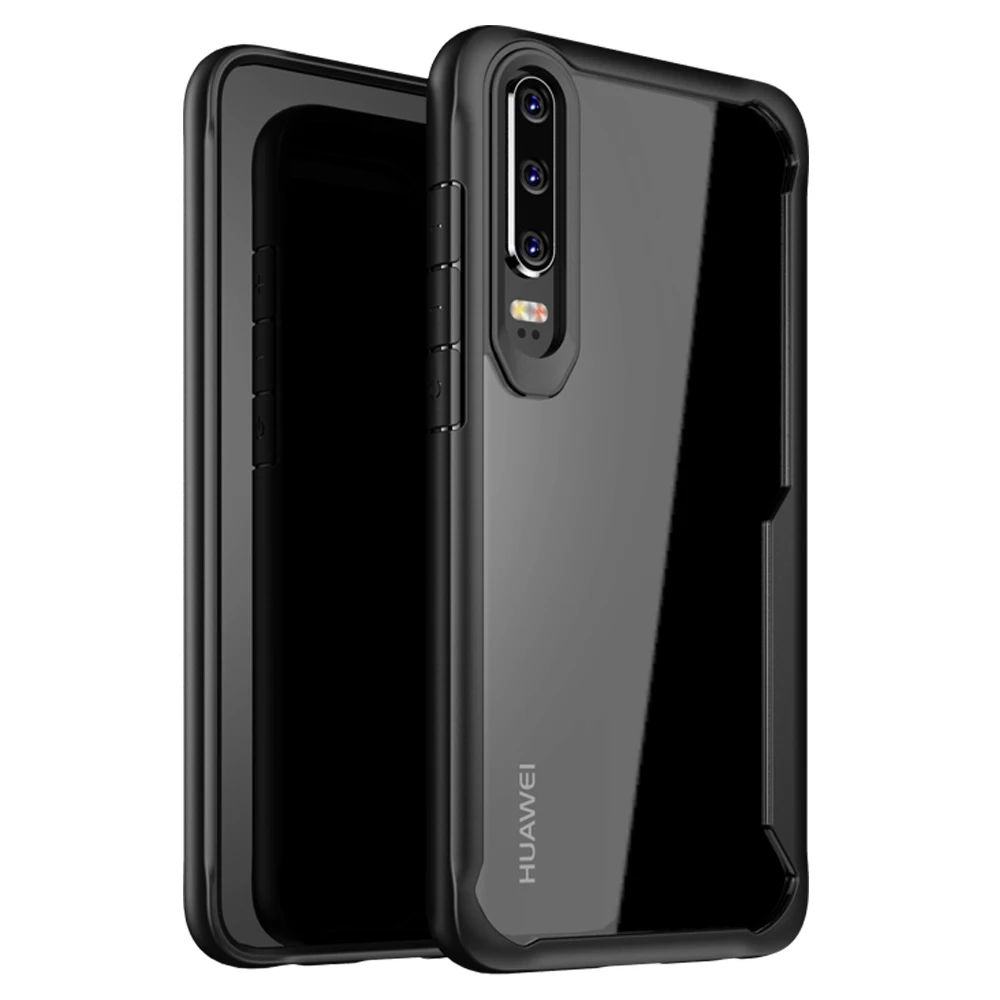 For Huawei P30 ProCase Soft Silicon TPU+PC Transparent Back Cover Armor Shockproof Case Lite | Мобильные телефоны и