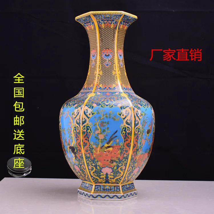 

Jingdezhen ceramic vase luxury gift French enamel Home Furnishing bridal decoration room