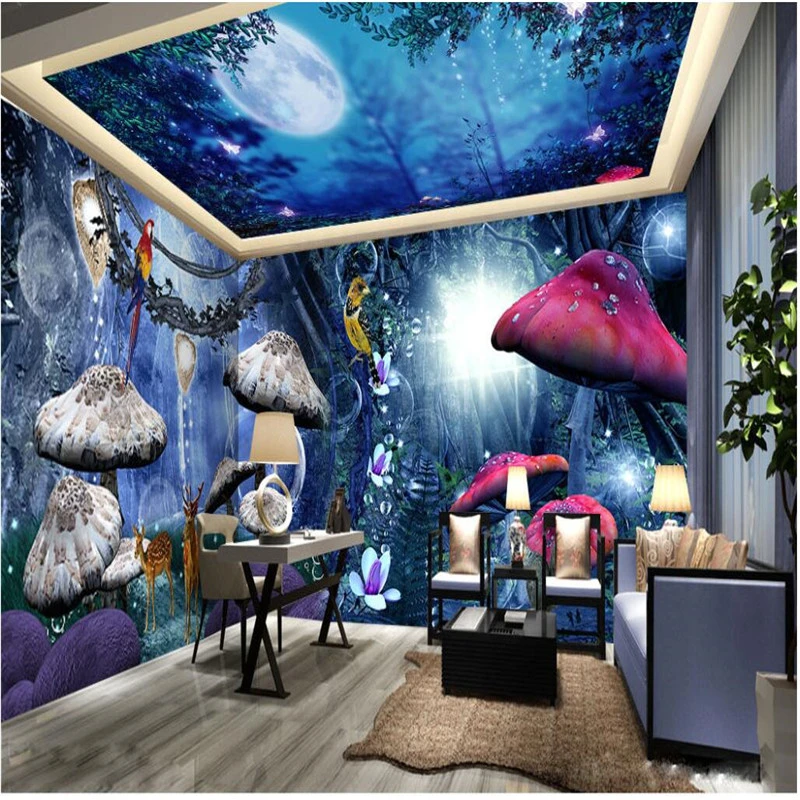 Beibehang Whole Room Wallpaper Dreamland Wonderland Background Modern  Europe Art Mural For Living Room Large Painting Home Decor - Wallpapers -  AliExpress