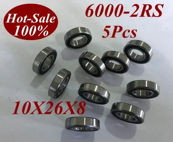 

5Pcs 6000RS 6000 2RS 6000RZ 6000-2RZ 6000-2RS10X26X8 mm Miniature Ball Bearings Skateboard Scooter Skate Roller ball bearing