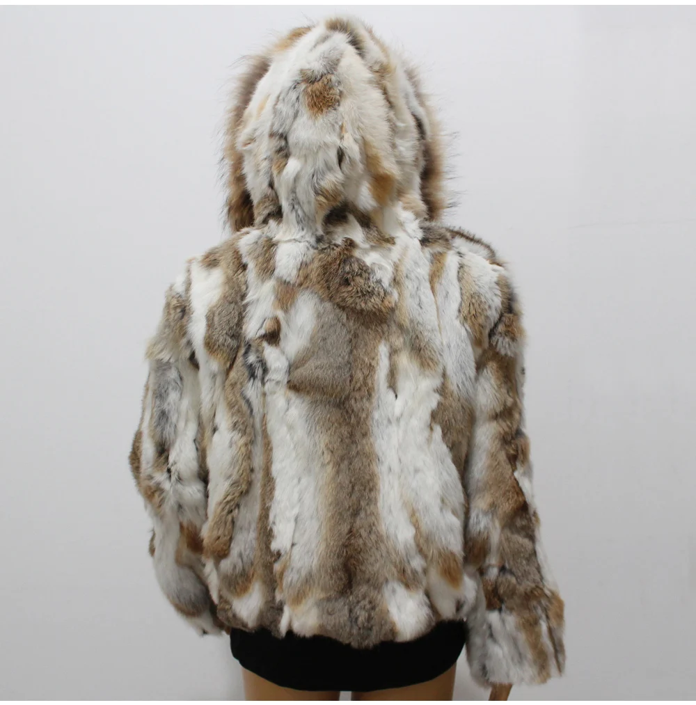 Новая женская куртка из натурального меха кролика рекс с капюшоном из натурального меха енота воротник зимний теплый мех кролика куртка