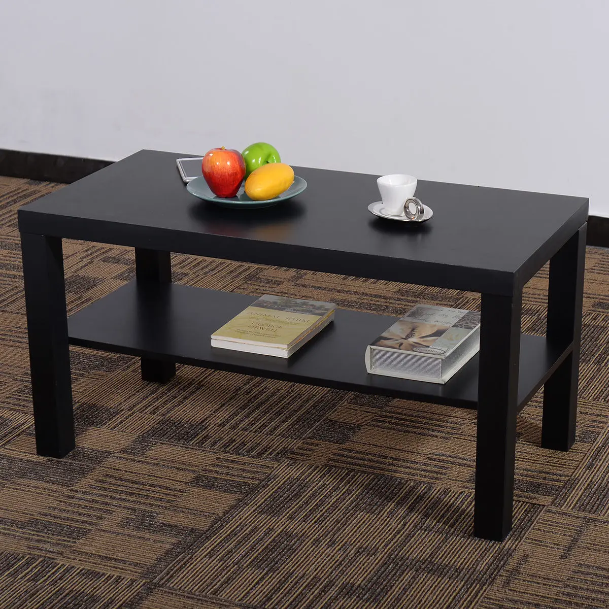 Giantex Coffee End Table Rectangle Modern Living Room Furniture Wood Side Tea Coffee Tables with Storage Shelf HW54051 Giantex Coffee End Table Rectangle Modern Living Room Furniture Wood Side Tea Coffee Tables with Storage Shelf HW54051