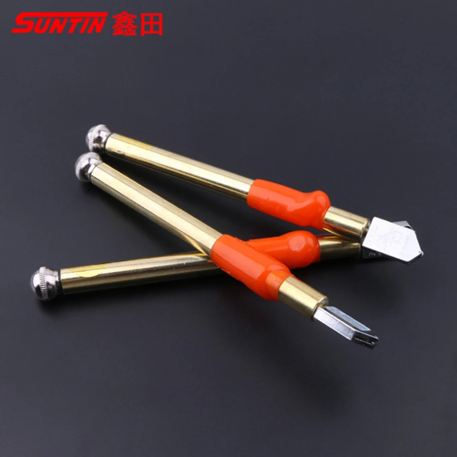 SUNTIN 3 12mm Glass Cutter Roller Type Diamond Oil Filled Glas Bottle for Tile Cutter Cut Glass
