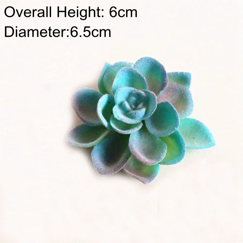 Artificial Blue Flocking Succulents Plants Home Garden Decoration Desktop Bonsai DIY Wedding Plants Wall Plante Artificielle