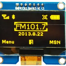 1,54 дюймов 7 P желтый oled-модуль SSD1309 Привод IC совместим с SSD1306 IIC/SPI интерфейс 128*64