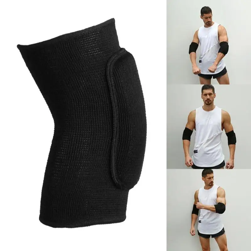 

1pair 210x110x25mm Elastic Elbow Knee Brace Basketball Tennis Sport Safety Protect Bandage Prevent Sprain Elbow Support Pad