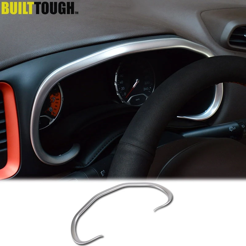 

For Jeep Renegade 2015 2016 2017 2018 Chrome Dashboard Instrument Panel Gauge Matte Cover Trim Frame Car Styling Molding Garnish