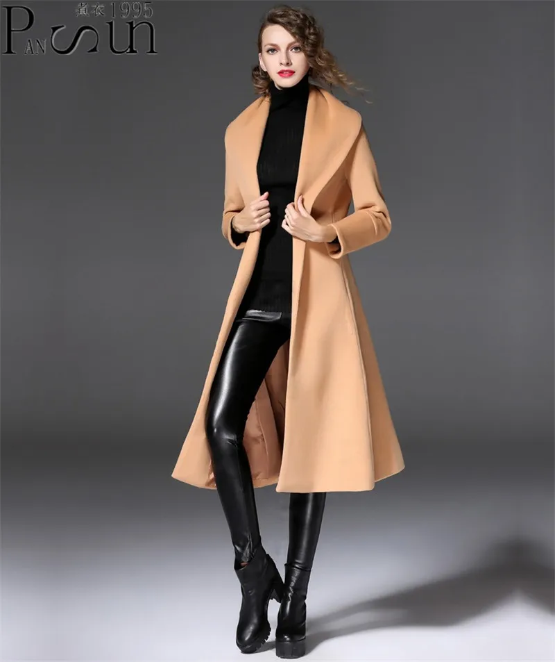 ZhuYi Custom Made Wool Coat With Quilting Winter Warm Trench Coats Grey