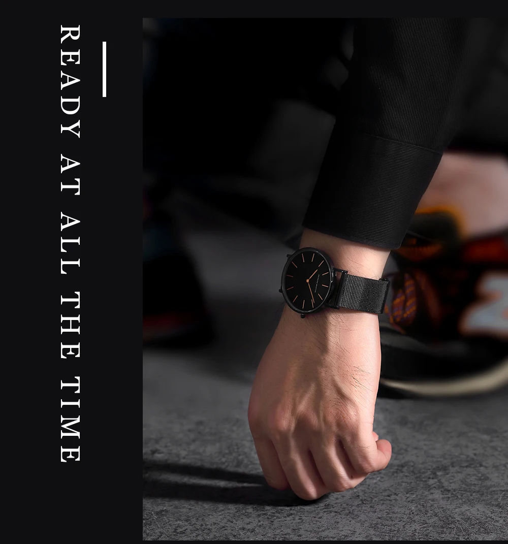 Hanna Martin модные мужские s часы лучший бренд Роскошные Кварцевые часы мужские повседневные тонкие сетчатые стальные водонепроницаемые спортивные часы