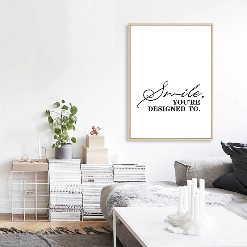 Картина на холсте Smile You черно белая вдохновляющая фотография|art print|wall art printart painting