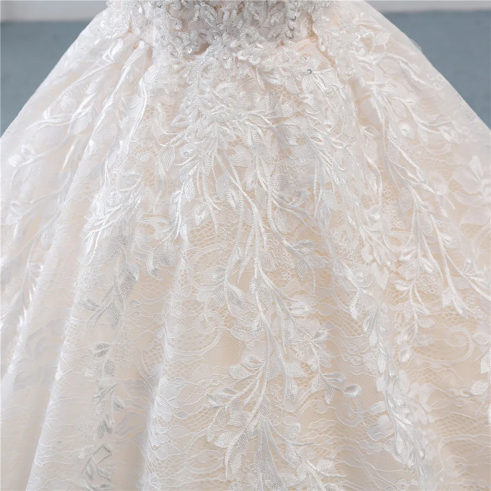 Fansmile Dress Women Vestidos de Novia Princess Bride Wedding Dress 2022 Tulle Lace Plus Size Gowns FSM-522F 6