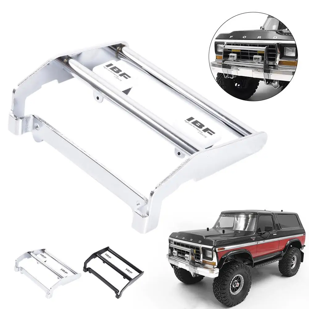 

Stainless Steel Front Metal Bumper with LED Light Anti Collision Bumper for Remote Control Crawler for Traxxas TRX4 Bronco 82046