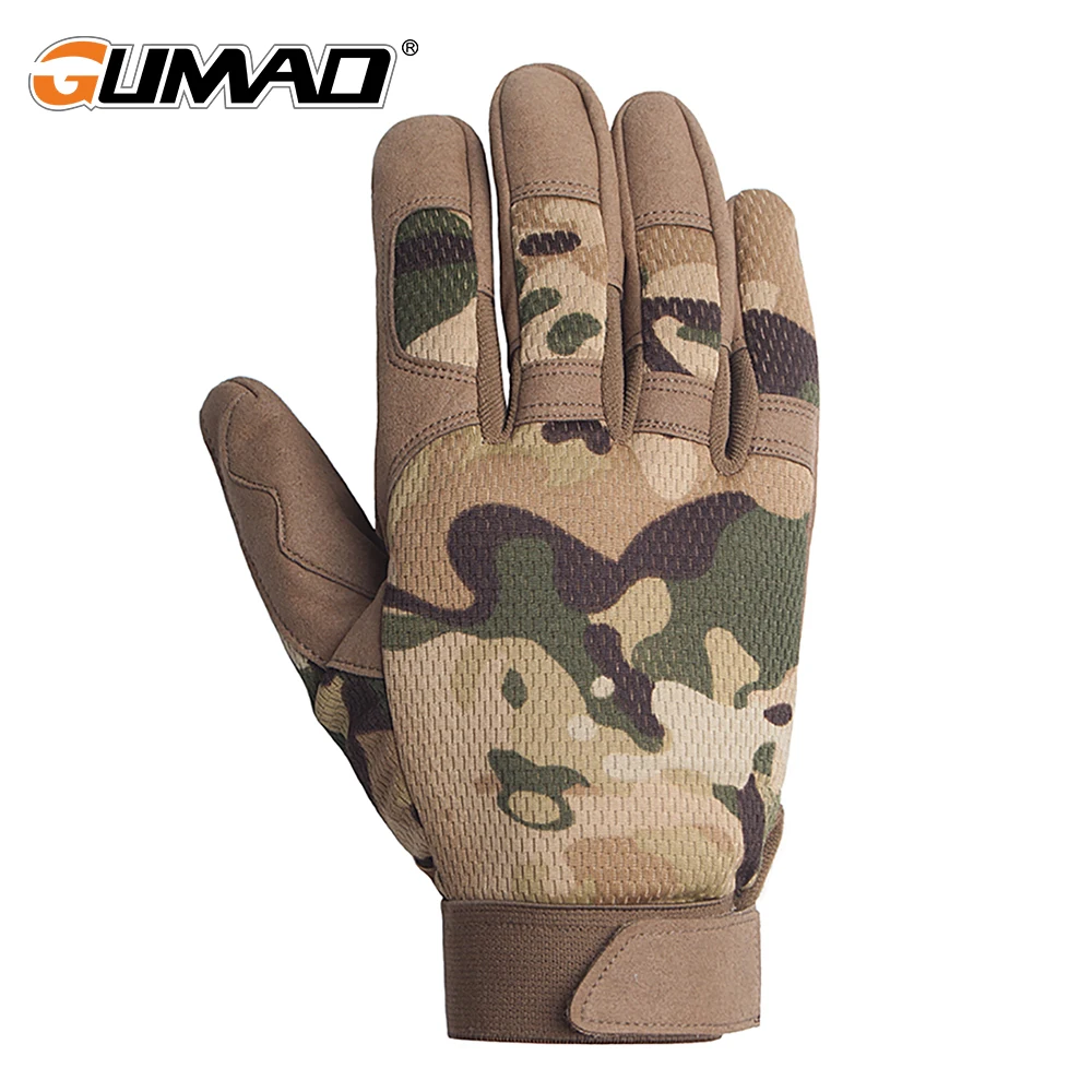 Multicam Outdoor Tactical Gloves Army Military Bicycle Airsoft Hiking Climbing Shooting Paintball Camo Sport Full Finger Glove