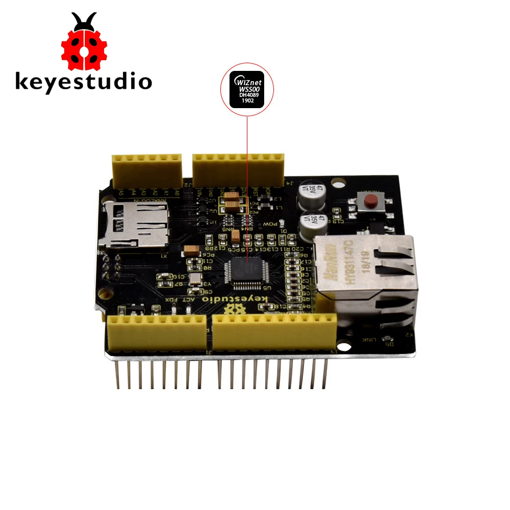 Keyestudio W5500 Ethernet Щит Плата расширения управления для Arduino UNOR3/Mega 2560 (без