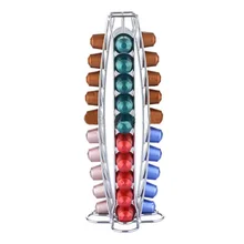 YONTREE Hot Sale 40 Cups Iron Plating Coffee Capsules Shelves Kitchen Organizer Durable Storage Racks High Quality