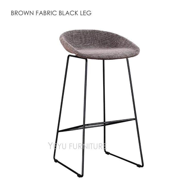 BROWN FABRIC BLACK LEG