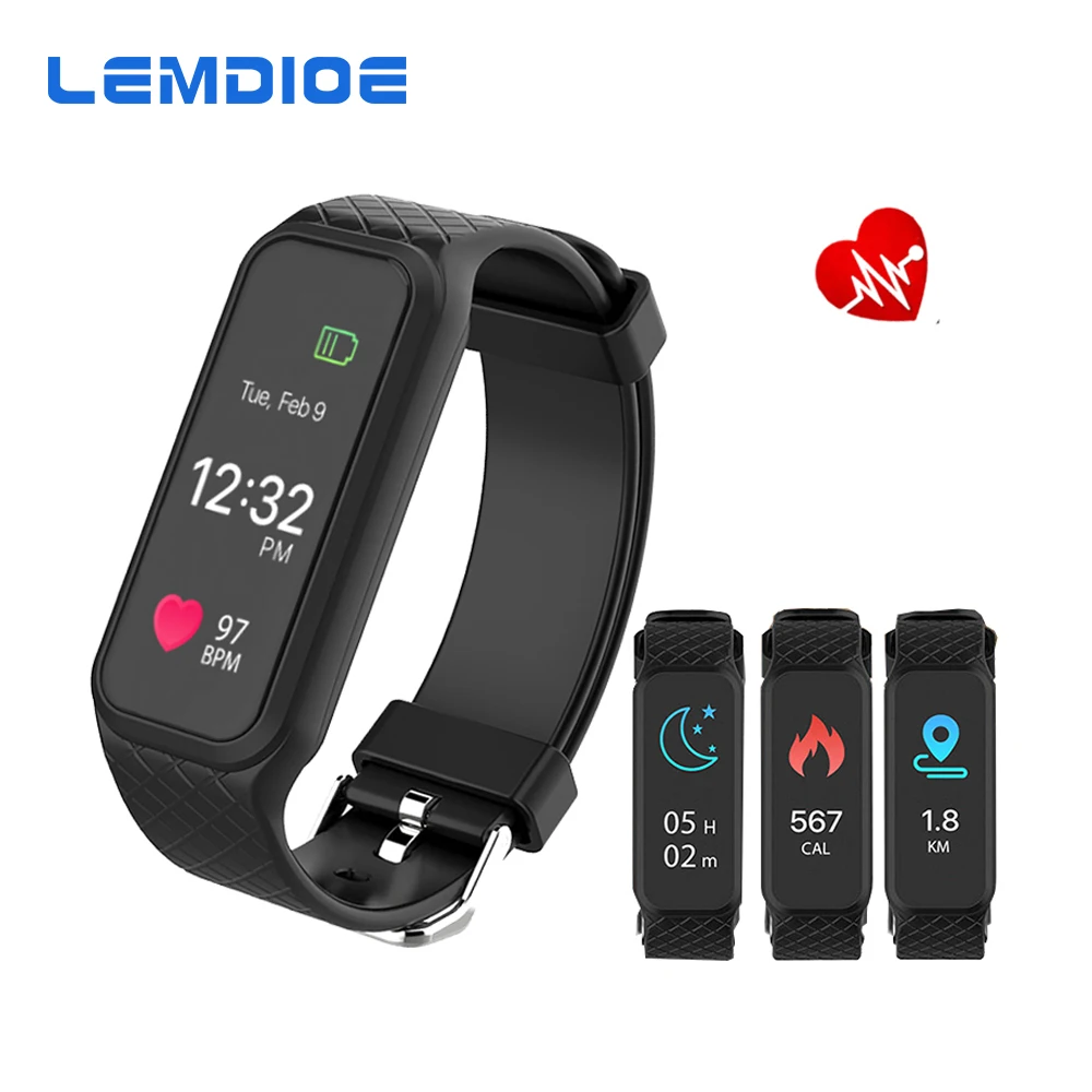 LEMDIOE L38I Bluetooth Sports Smart Band 16million Full color TFT LCD Screen Dynamic Heart Rate Smart