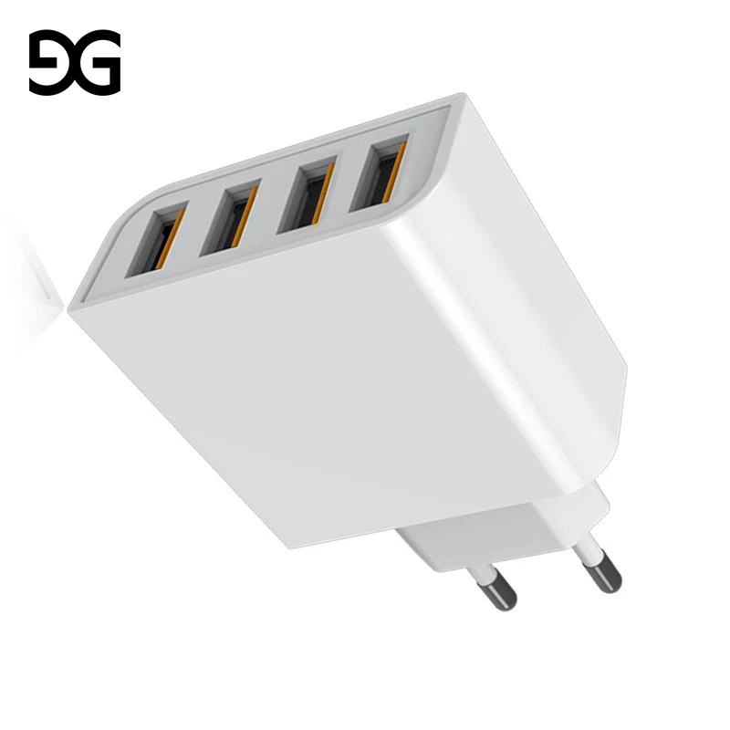 

GUSGU 4 Port USB Charger Universal Max 3.4A Fast Charging Smart Phone Tablets Charger USB Travel Wall Charger For iPhone iPad
