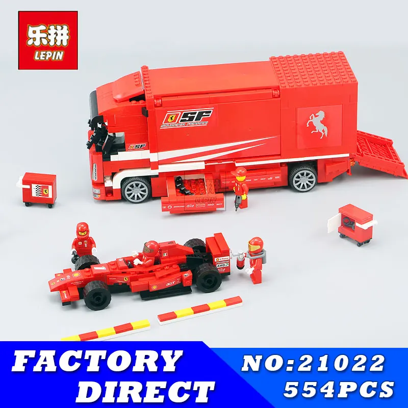 

Presell LEPIN 21022 554Pcs New Super Racer Series Truck Car Set Children Educational Building Blocks Bricks Toys Model