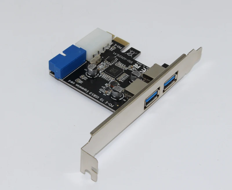 USB 3.0 PCI-E Expansion Card Adapter External 2 Port USB3.0 Hub Internal 19pin Header PCI-E Card 4pin IDE Power Connector ssd adapter card pcie adapter card pcie expansion card pcie usb adapter card