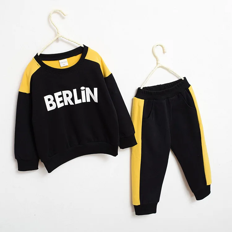 2018 Boys 2pcs Sets Sweatshirt+Long Pants Kids Fashion Suits 
