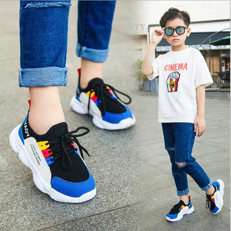 RIAROSA 2018 Kids shoes Air mesh boys and girls casual shoes colorful Patchwork suit for middle children 2-14 T RIAROSA 2018 Kids shoes Air mesh boys and girls casual shoes colorful Patchwork suit for middle children 2-14 T