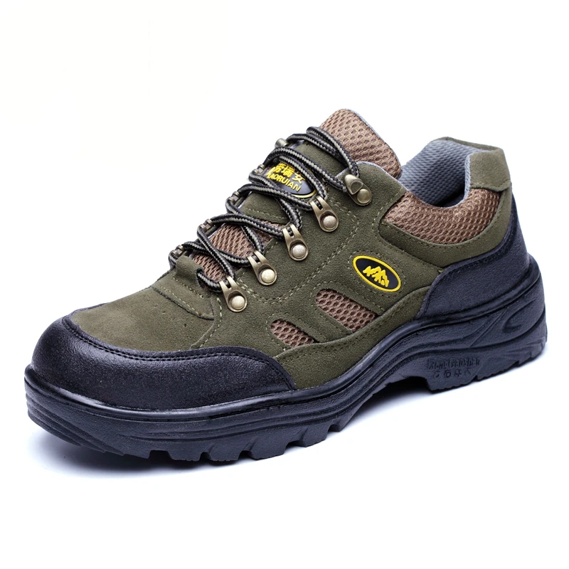 

new fashion design man big size steel toe covers working safety spring autumn shoes outdoors climb hiking tooling ankle boots