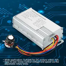 DC Motor Controller 12V-60V 70A Adjustable Drive Control PWM Motor Speed Regulator Controller 4000W Linear Under Load Metal