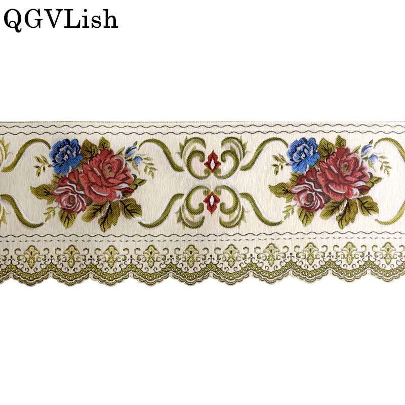 

QGVLish 24cm Wide Chenille Short Curtain Fabrics DIY Valance Stage Bedroom Living Room Sofa Window Decor Curtain Accessories