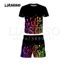 LIASOSO новые модные мужские и женские цветные графические шорты с 3d принтом модные пляжные повседневные шорты брюки шорты X0505