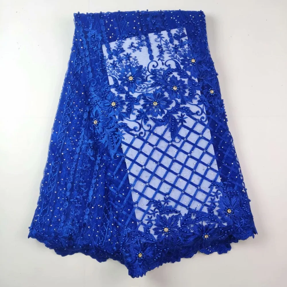 latest African lace fabric with many stones and beads embroidered High quality French net for making party dress! TWL20 | Дом и сад